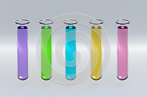 3D Render Test Tubes