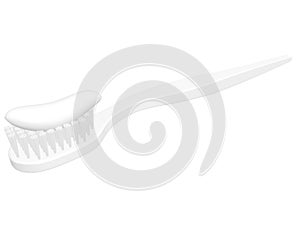 3d Render of a Toothbrush with Toothpaste