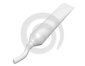 3d Render of a Toothpaste Tube with Toothpaste