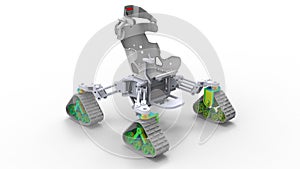 3D render - tracked wheel assembly analysis