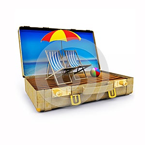 3D render of Travel Suitcase