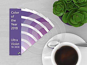 3d render of ultraviolet color palette guide