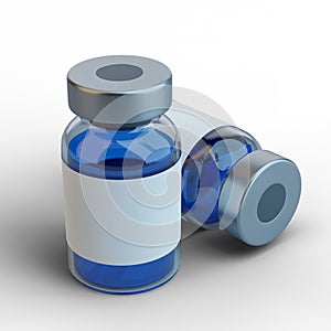 3d render vaccine bottle