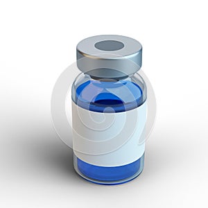 3d render vaccine bottle