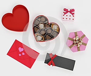 3D Render of Valentine Set