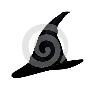 3D render of a velvet witch hat