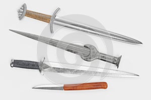 3d Render of Viking Daggers