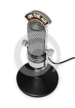 3d render of vintage microphone