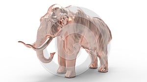 3D render - wooly mammoth trophy