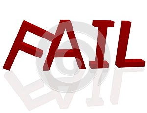 3d Render of the Word Fail