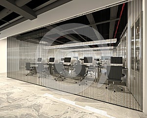 3d render of working office