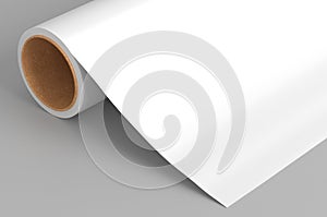 3d render wrapping paper roll mockup with space for template