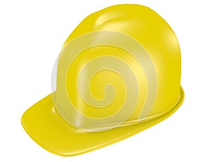 3d Render of a Yellow Safety Helmet