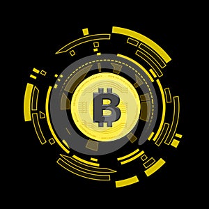 3D rendered Bitcoin illustration