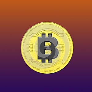 3D rendered Bitcoin illustration