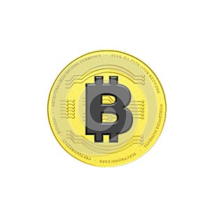 3D rendered Bitcoin illustration