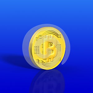 3D rendered Bitcoin illustration