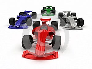 3D rendered Concept formula Cars