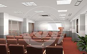 3D rendered conference room