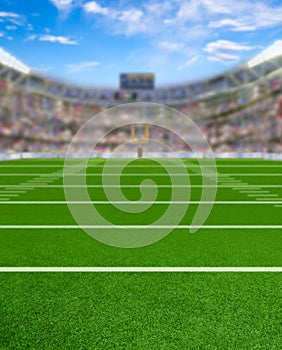 3D Rendered Football Stadium With Copy Space