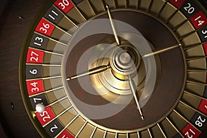 3D rendered illustration of casino roulette. Gambling concept