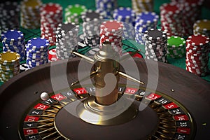 3D rendered illustration of casino roulette. Gambling concept