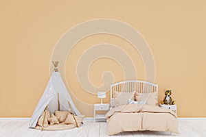 3d rendered illustration of a child bedroom.