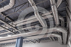 3D rendered illustration of HVAC system and pipes