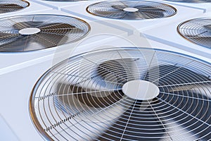 3D rendered illustration of HVAC units heating, ventilation and air conditioning