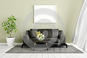 3d rendered illustration of a living room.