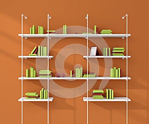 3d rendered illustration of a modern shelves.