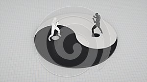 3d rendered illustration of Yin and Yang
