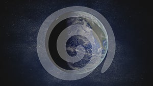 3D rendered looping animation of rotating Earth