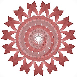 3d rendered mandala ornament on white background