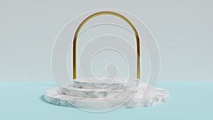 3d rendered marble podium background