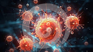 3d rendered medically accurate illustration of a cancer cell.