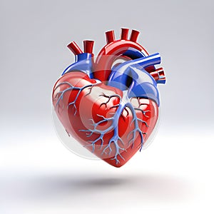 3d rendered medically accurate illustration of a heart with 2 bypasses