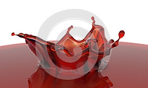 3D rendered red splash