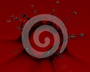 3D rendered red splash