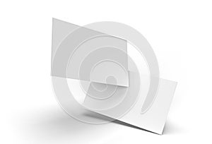 3d Rendered Stack Business Cards Mockup Design