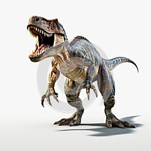 3d Rendered T-rex Dinosaur Illustration On White Background