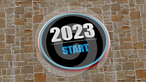 3d rendering of 2023 year start BTN