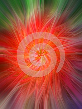 3D rendering of an abstract bright colorful spiral art background