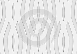 3d rendering. Abstract luxurious white irregular curve pattern wall background