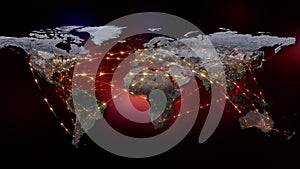 3D rendering abstract of world network, internet and global connection concept. Elements of this image furnished by NASA