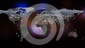 3D rendering abstract of world network, internet and global connection concept. Elements of this image furnished by NASA