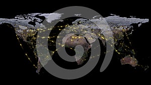 3D rendering abstract of world network, internet and global connection concept. Elements of this image furnished by NASA