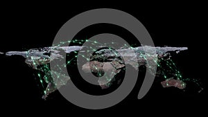 3D rendering abstract of world network, internet and global connection concept. Elements of this image furnished by NASA