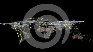 3D rendering abstract of world network, internet and global connection concept. Elements of this image furnished by NASA