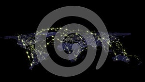 3D rendering abstract of world network, internet and global connection concept. Elements of this image furnished by NASA